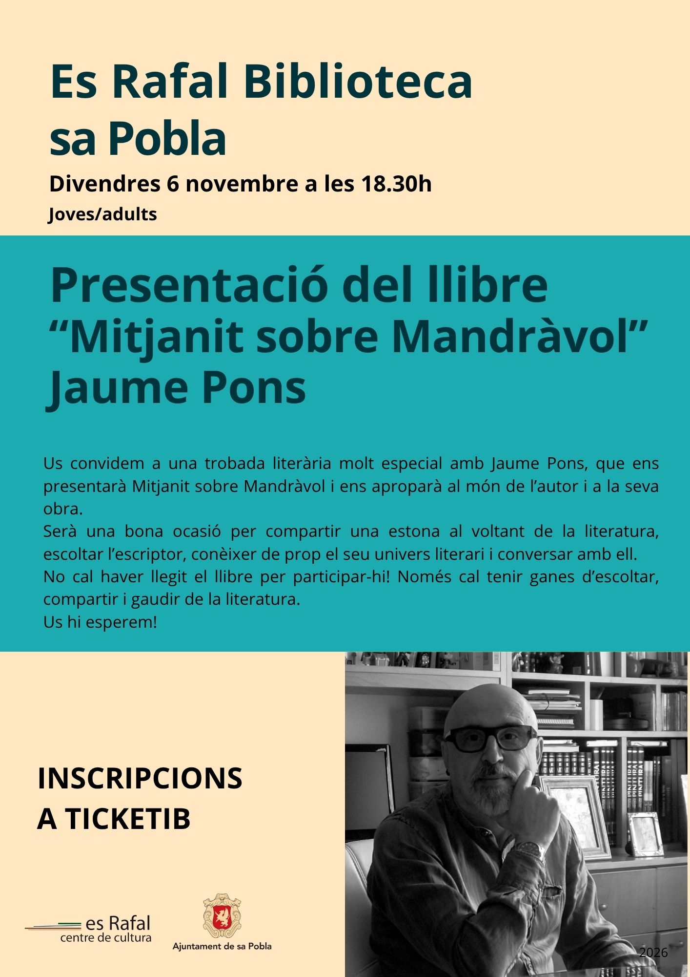 Presentació del llibre de Jaume Pons: Mitjanit sobre Mandràvol