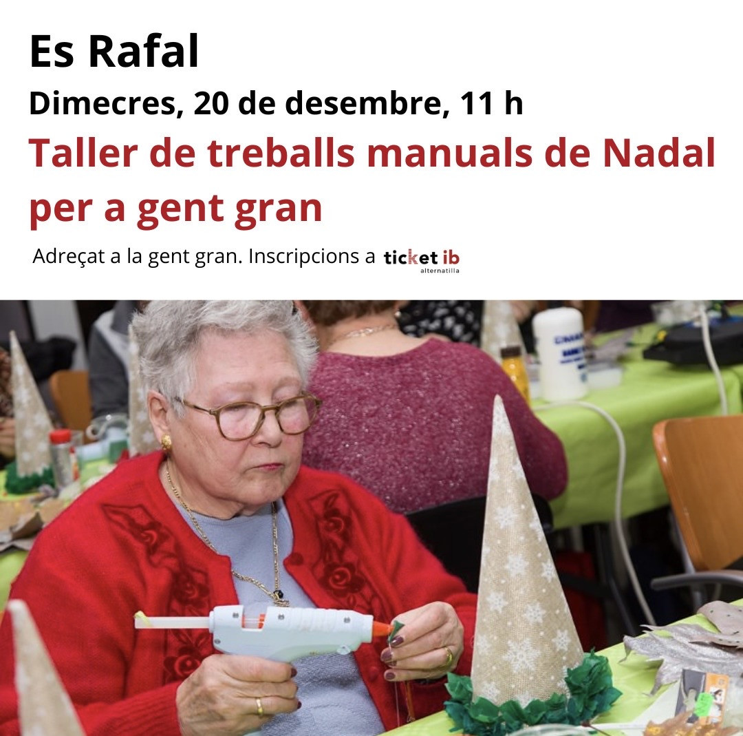 Taller de treballs manuals de Nadal per a gent gran