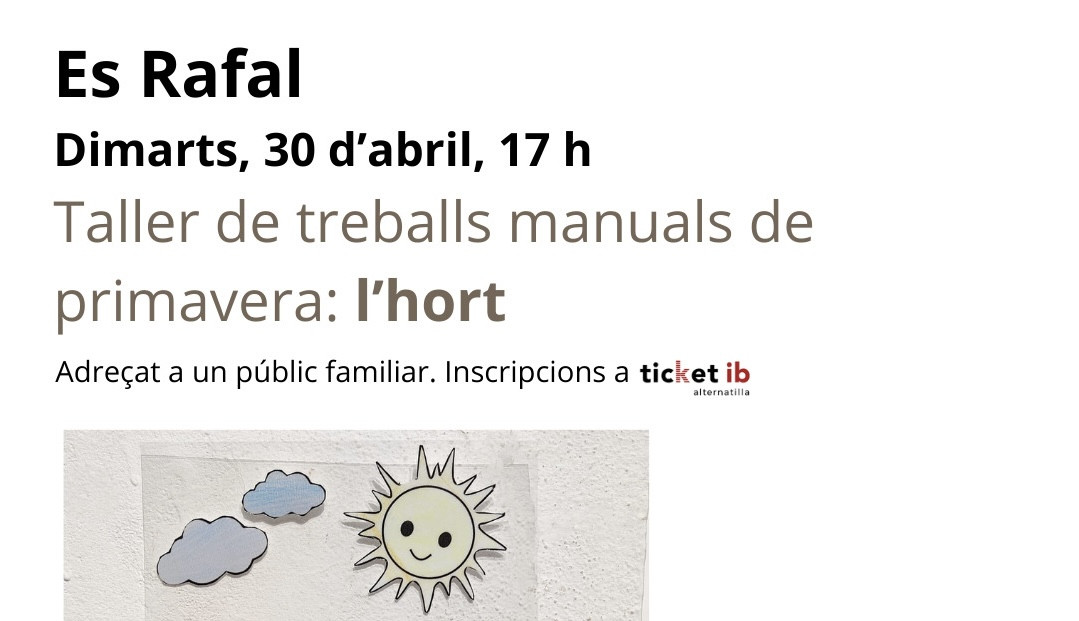 Taller de treballs manuals de primavera: l'hort