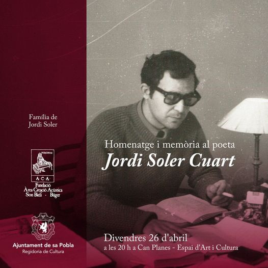 Homenatge i memòria al poeta Jordi Soler Cuart