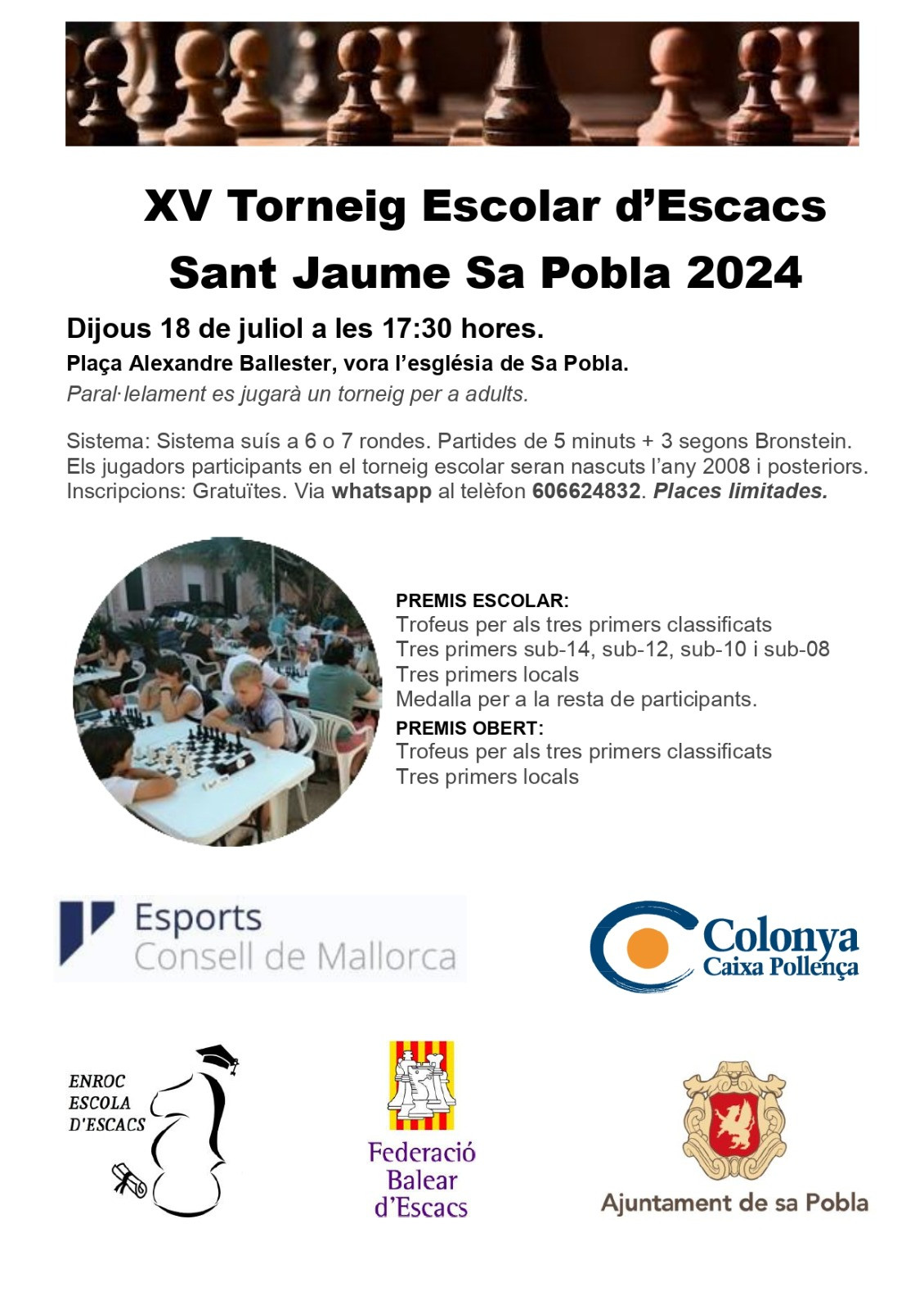 XV TORNEIG ESCOLAR D’ESCACS