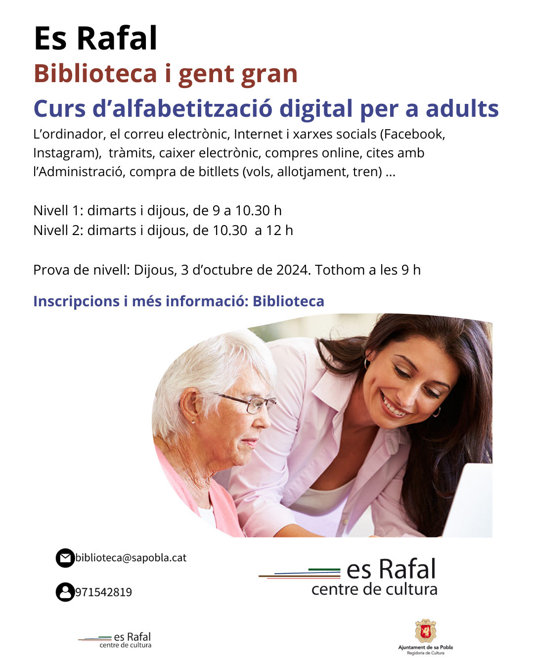 Taller d'Alfabetització Digital "Biblioteca i Gent Gran"