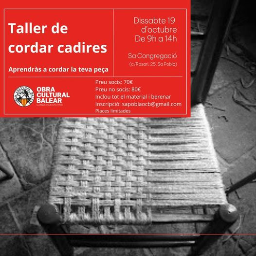 Taller de cordar cadires