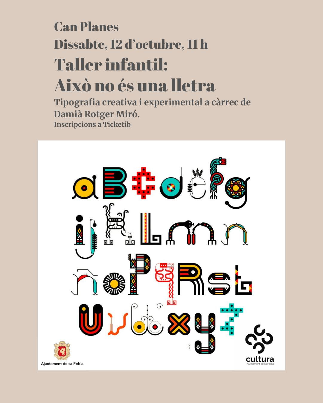 Taller infantil: Això no és una lletra