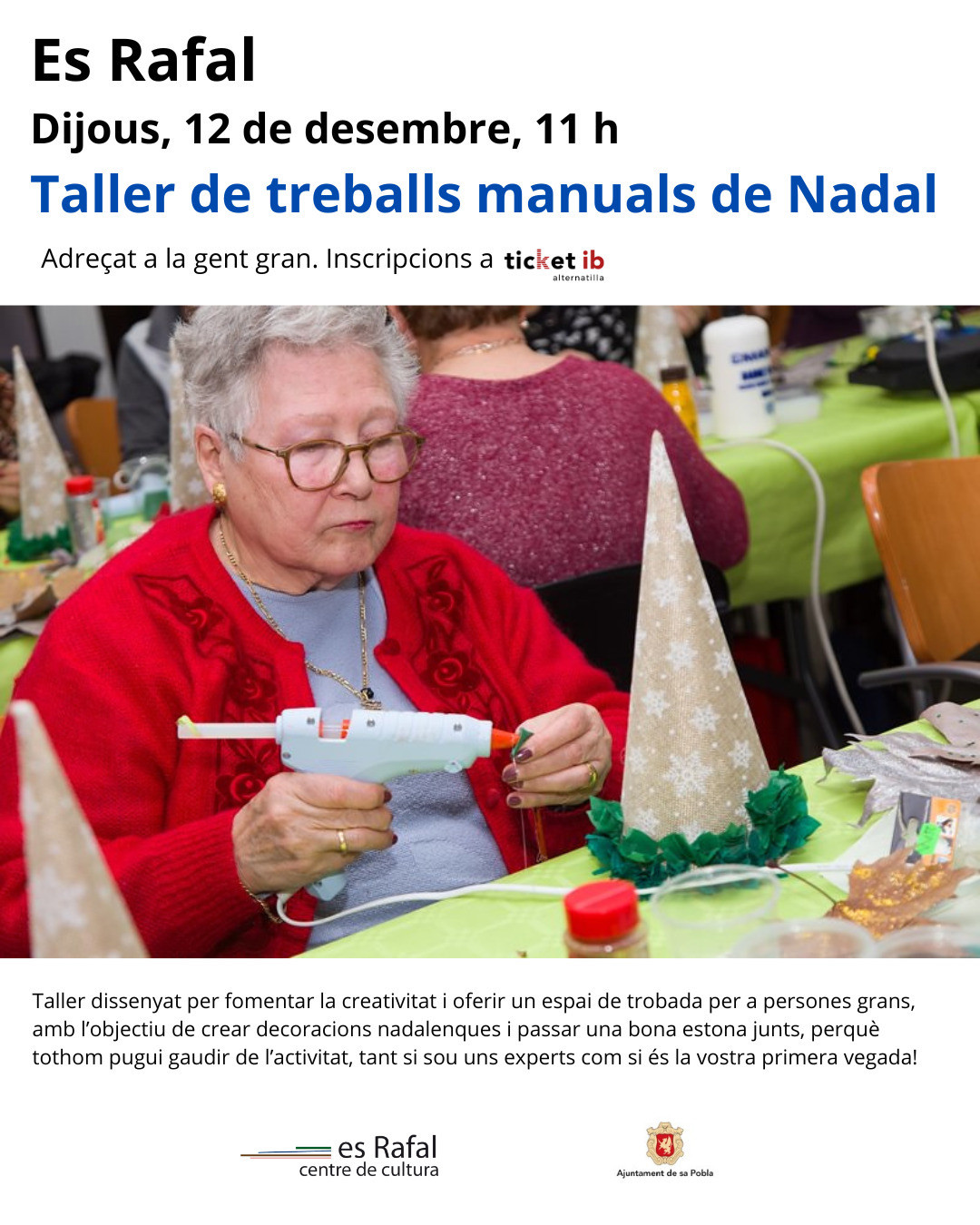 Biblioteca i Gent Gran "Taller de treballs manuals de Nadal"