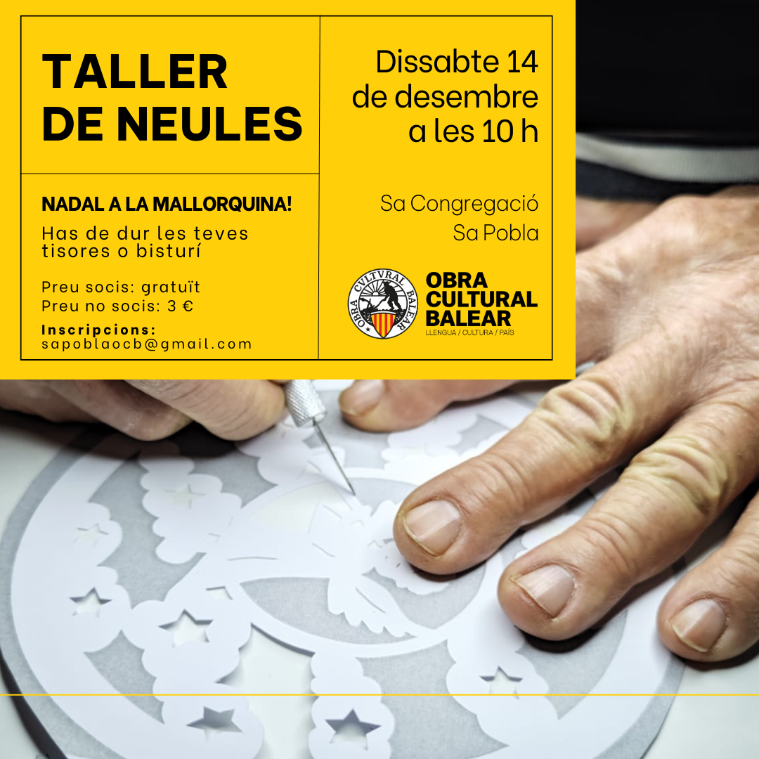 TALLER DE NEULES: NADAL A LA MALLORQUINA