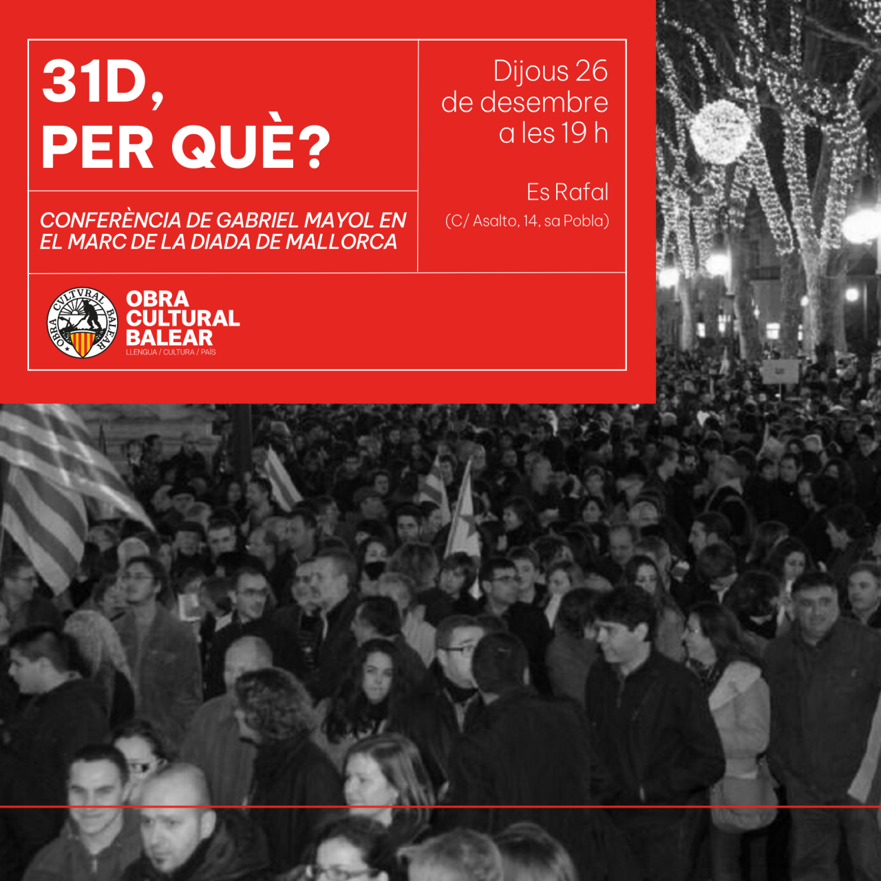 CONFERÈNCIA “31D, PER QUÈ?”