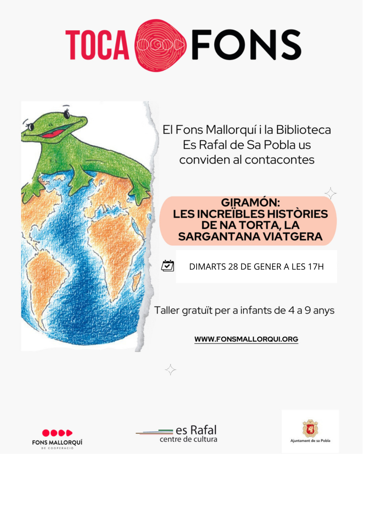 Contacontes Giramón: Les històries de na Torta, la sargantana viatgera