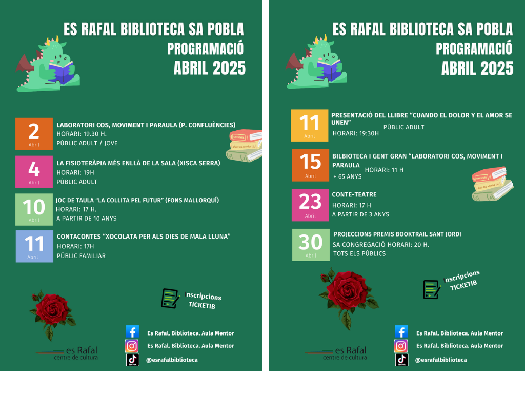 Abril a la Biblioteca: Cultura, Creativitat i Comunitat!