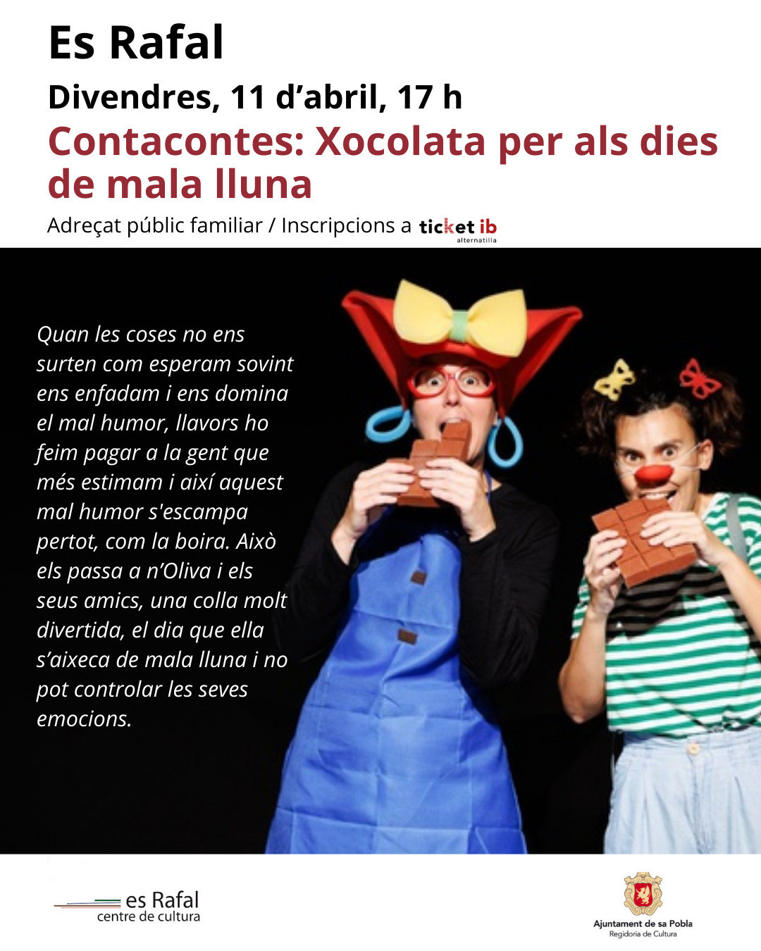 Contacontes "Xocolata per als dies de mala lluna"