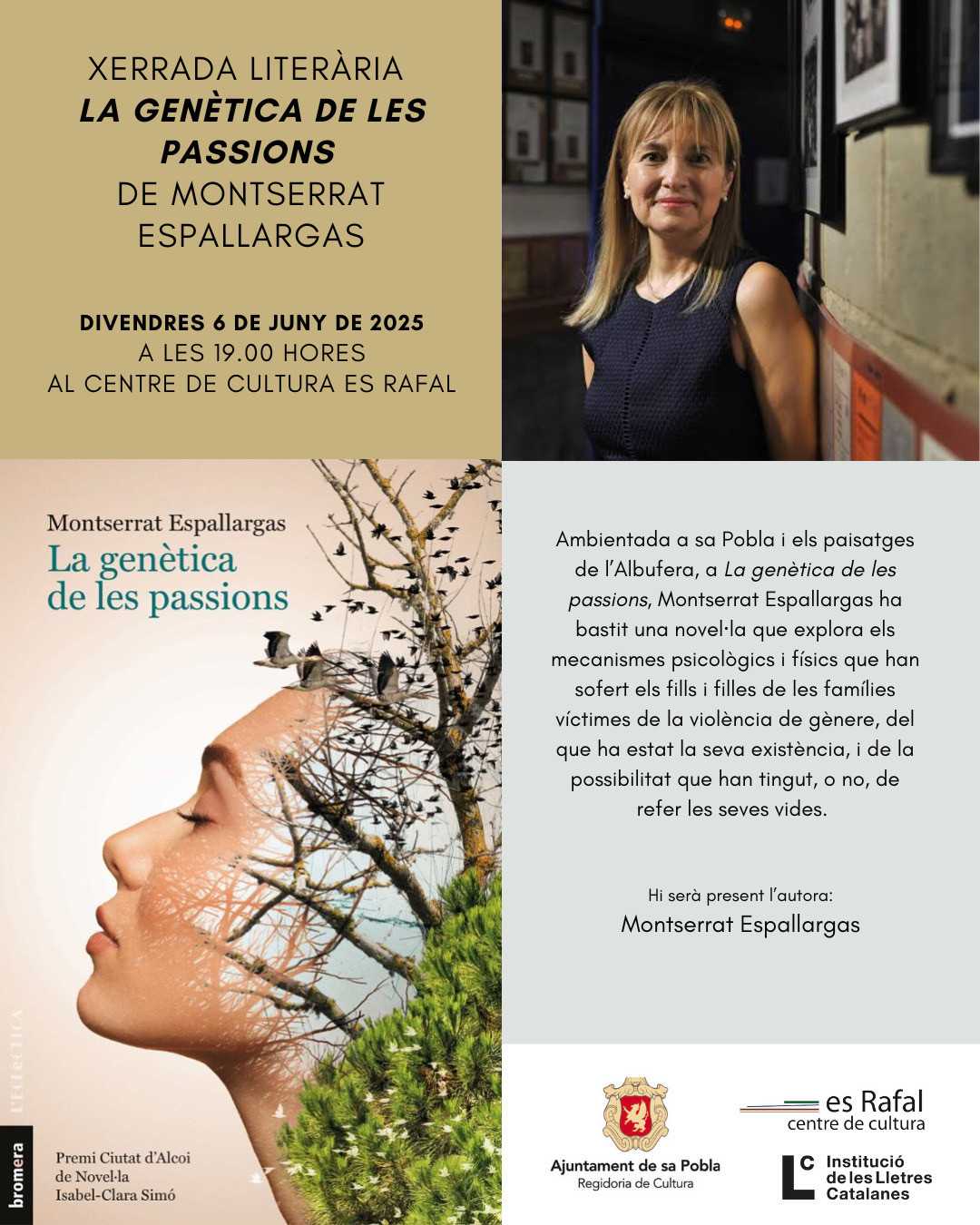 Xerrada literària Montserrat Espallargas " La genètica de les passions"