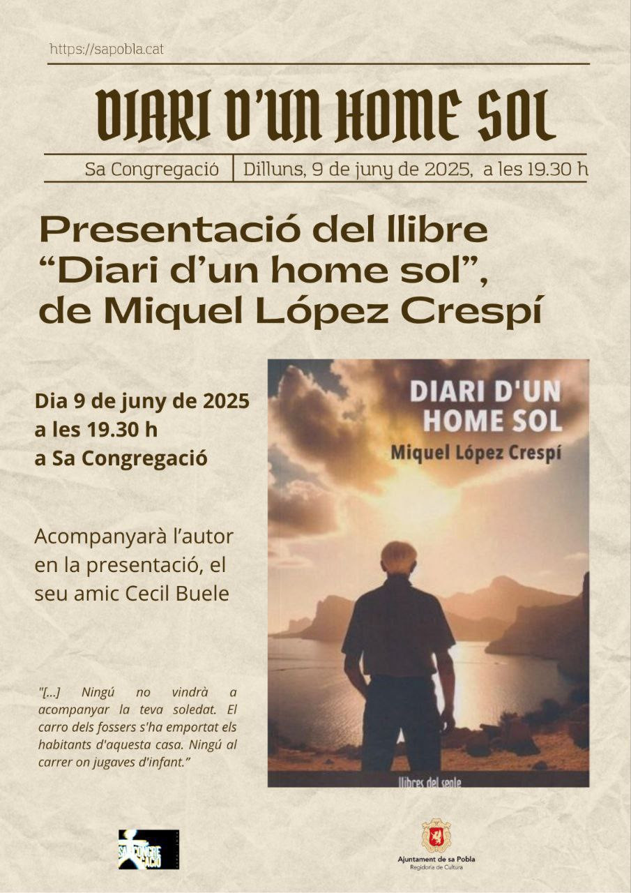 Presentació del llibre: Diari d'un home sol