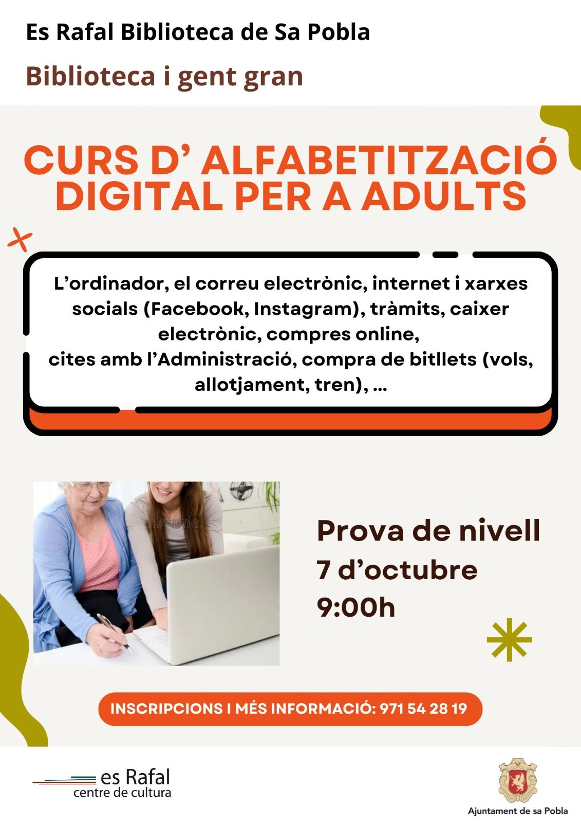 Alfabetització digital. Bibliotea i Gent Gran