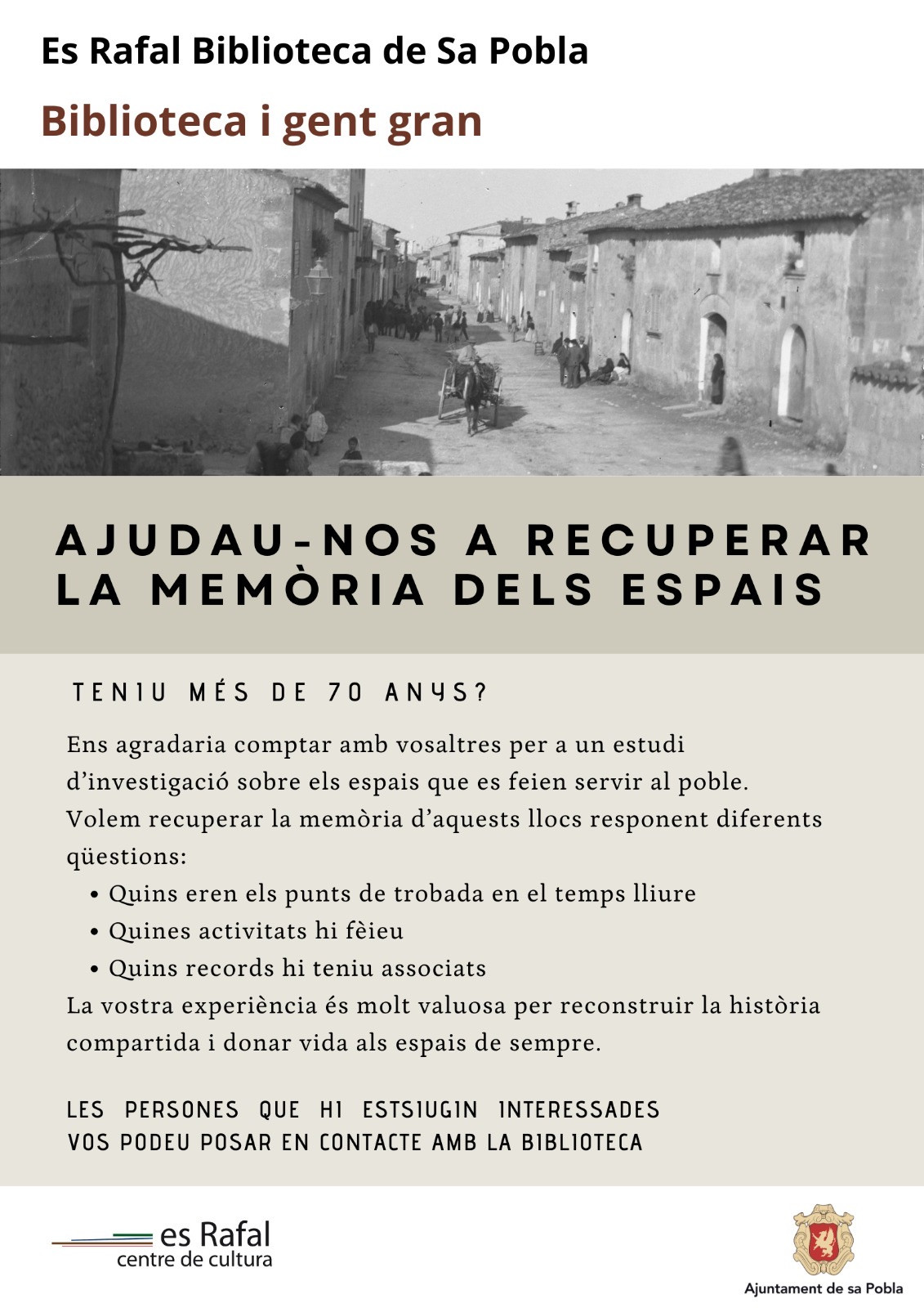 Ajudau-nos a recuperar la memòria dels espais