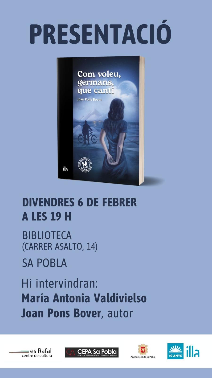  Presentació del llibre “Com voleu germans que canti” de Joan Bover (Premis Ciutat de Manacor 2025)