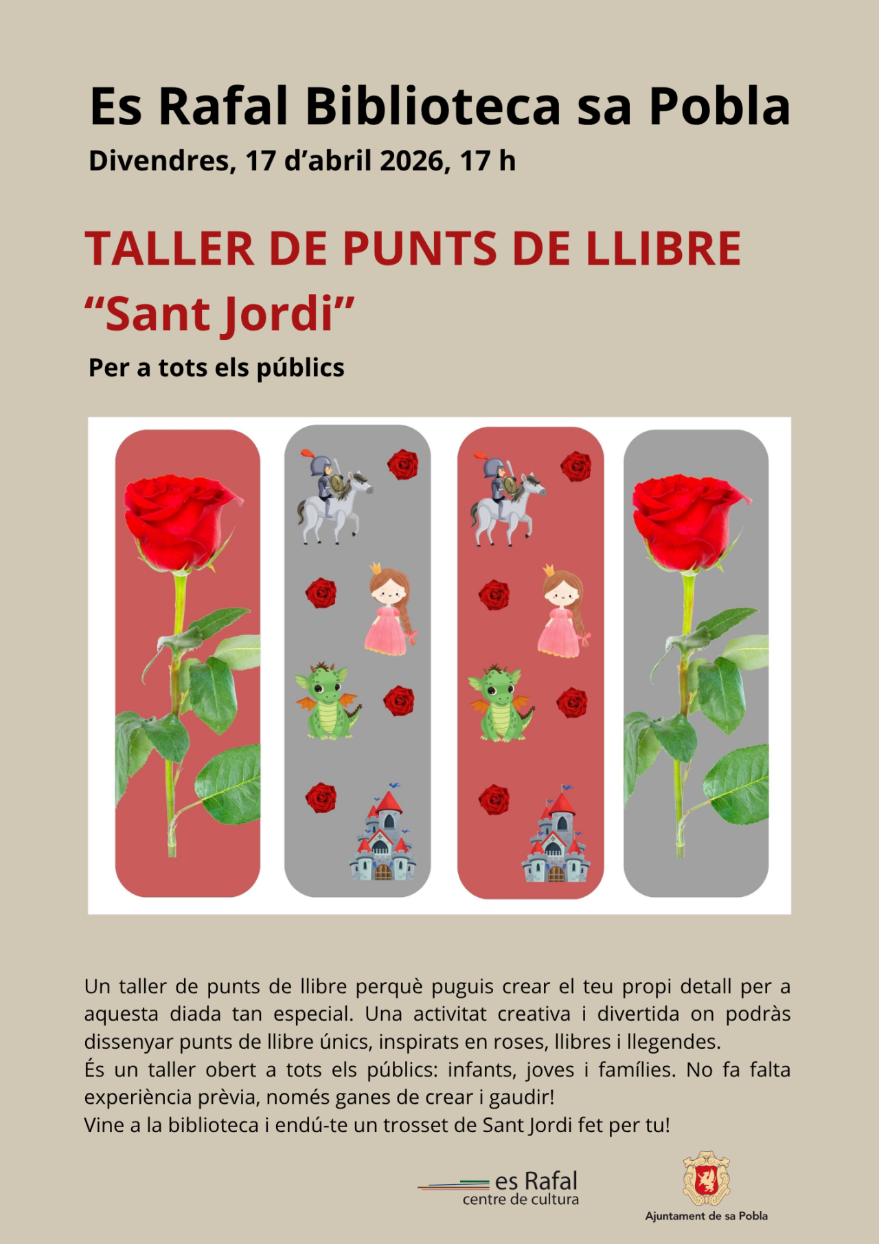 Taller de putns de llibres de “Sant Jordi”