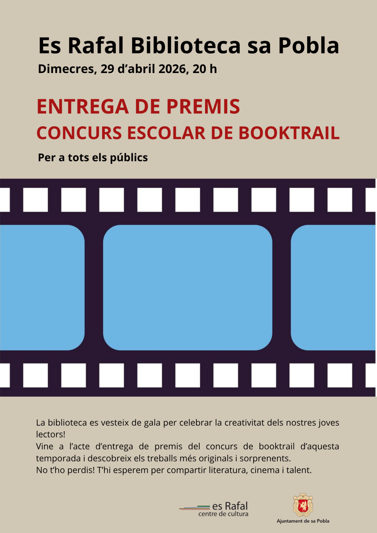 Entrega de premis "Concurs escolar de booktrail"