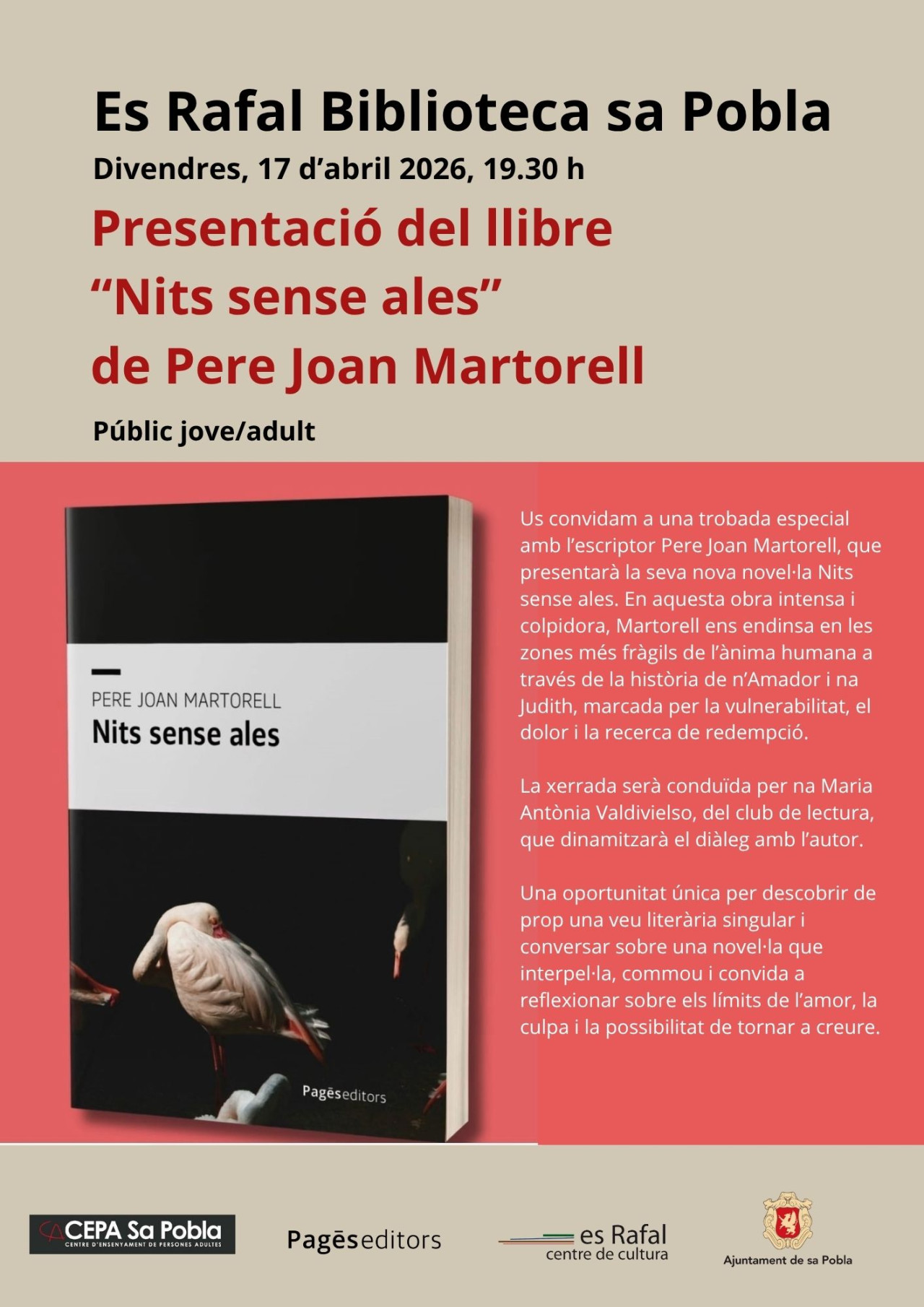 Presentació del llibre "Nits sense ales" amb Pere Joan Martorell