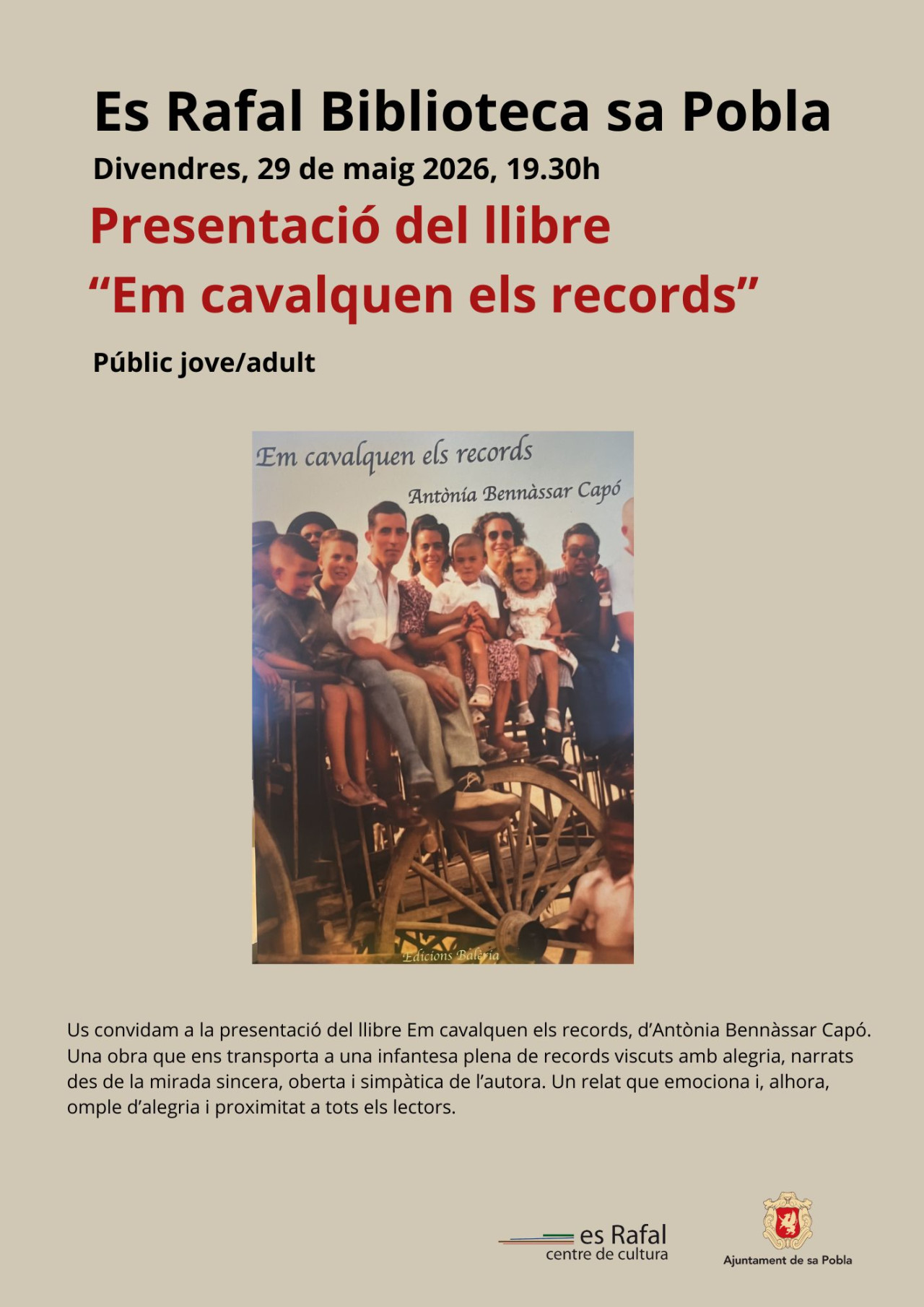 Presentació del llibre "Em cavalquen els records"