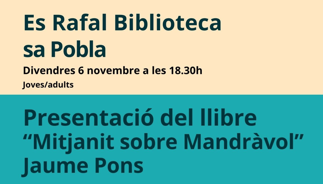 Presentació del llibre de Jaume Pons: Mitjanit sobre Mandràvol