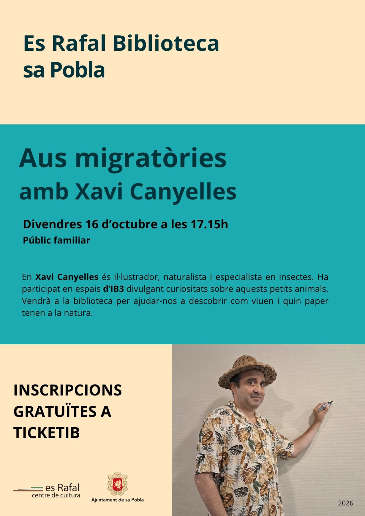 Taller sobre aus migratòries amb Xavi Canyelles 