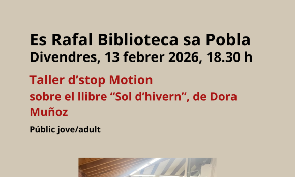Taller de Stop Motion: “Sol d’hivern” de Dora Muñoz