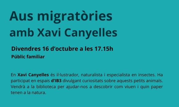 Taller sobre aus migratòries amb Xavi Canyelles 